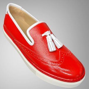 Hermes Authentic New Two Tone Brogue Leather Must Tassel Loafers Size EU 37